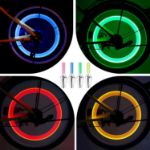 Picture of 8PCS LED Bike Wheel Lights – Waterproof Neon Tire Valve Cap Lights for Bikes, Cars & Motorcycles