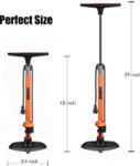 Picture of Bike Floor Pump – 160PSI High-Pressure Bicycle Pump with Gauge, Presta & Schrader Valve Compatibility