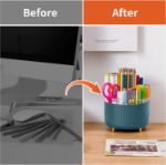 Picture of  Desk Organiser,360-Degree Rotating Pen Holder for Desk, Desk Organizers and Accessories with 5 Compartments Pencil Organizer