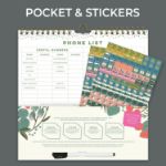 Picture of 2025 Family Weekly Planner – Calendar with 6 Columns, Lists, Pocket & Stickers Jan–Dec 2025 Wall Calendar