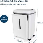 Picture of 8-Sheet Super Micro-Cut High-Security P-5 Shredder Ultra-Quiet Paper & Credit Card Shredder with 17L Pullout Bin