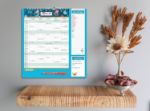 Picture of 2025 Family Organiser Wall Calendar – Monthly 5-Column Planner with Memo Pad, Pen & Shopping List