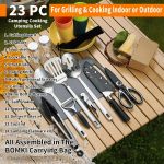 Picture of 23-Piece Camping Cooking Utensils Set – Portable BBQ & Outdoor Kitchen Gear for Camping, Travel, Picnics, and Grilling