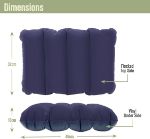 Picture of Inflatable Travel & Camping Pillow – Waterproof, Lightweight, Compact Air Pillow with Soft Flocked Surface (Blue, 53cm x 26cm)