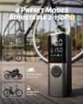 Picture of Electric Bike Pump, 150Psi Portable Bicycle Tire Pump with Digital Pressure Gauge for Road Bike, Mountain Bike, E-Bike