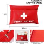 Picture of  Mini First Aid Kit, 124PCS Small Travel Emergency First Aid Kit, Portable for Home, Travel, Cycling, Hiking, Camping, Office