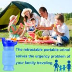 Picture of Shrinkable Urinal, 750ml Male Female Portable Mobile Toilet Potty Pee Urine Bottle, Reusable Emergency Urinal for Camping 