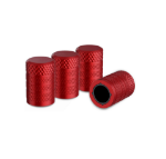 Picture of Tire Valve Stem Caps, Red, 4 pcs, Anodized Aluminium Tire Valve Cap Set, Corrosion Resistant, Universal Stem Covers 