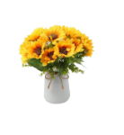 Picture of Artificial Sunflower Bouquets - Artificial Flowers 2 Pack for Home Hotel DIY Craft Office Wedding Party Garden Decoration